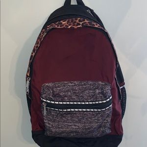 Burgundy PINK Book Bag